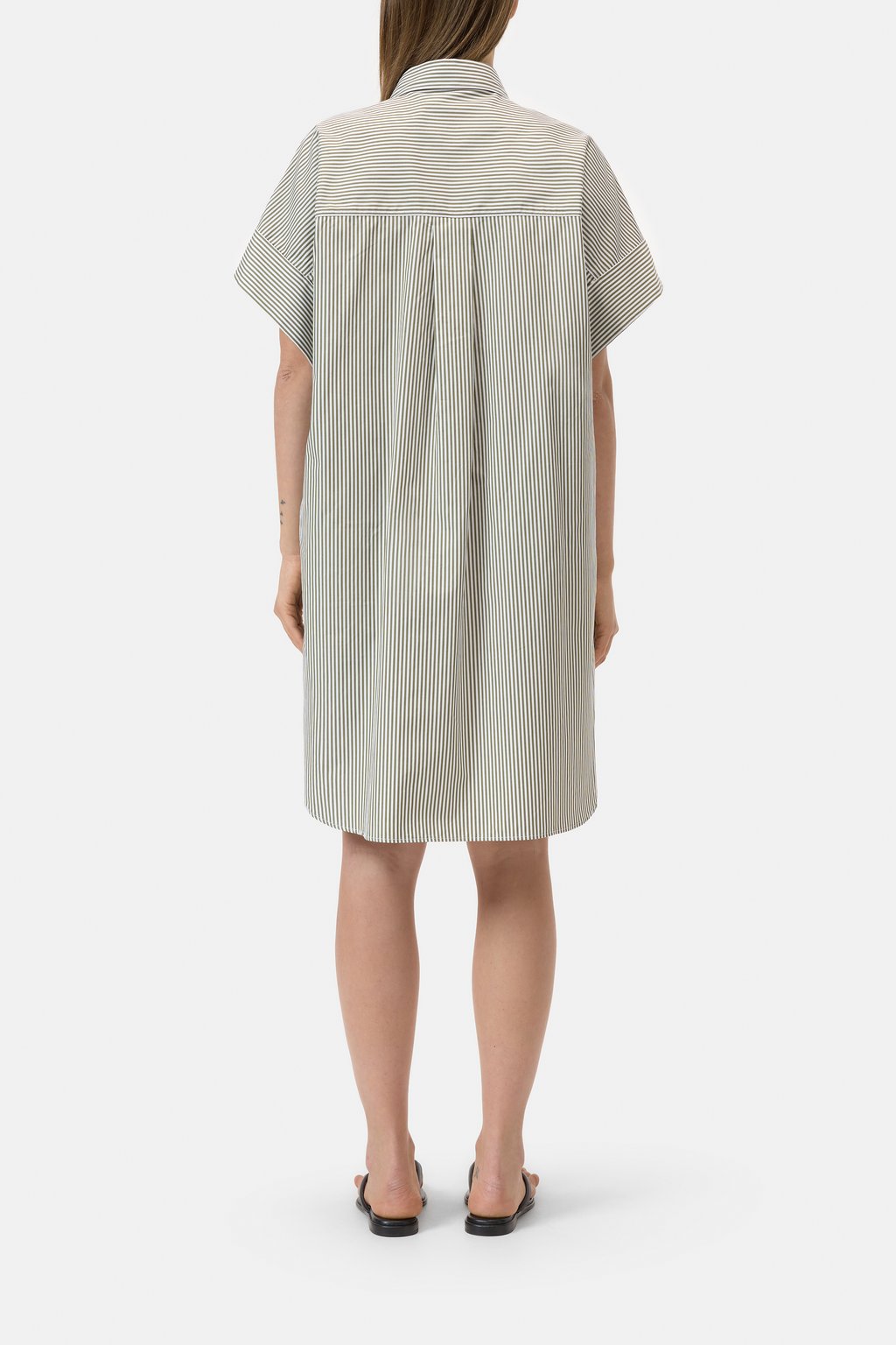 Gestreiftes Shirtdress aus Baumwolle