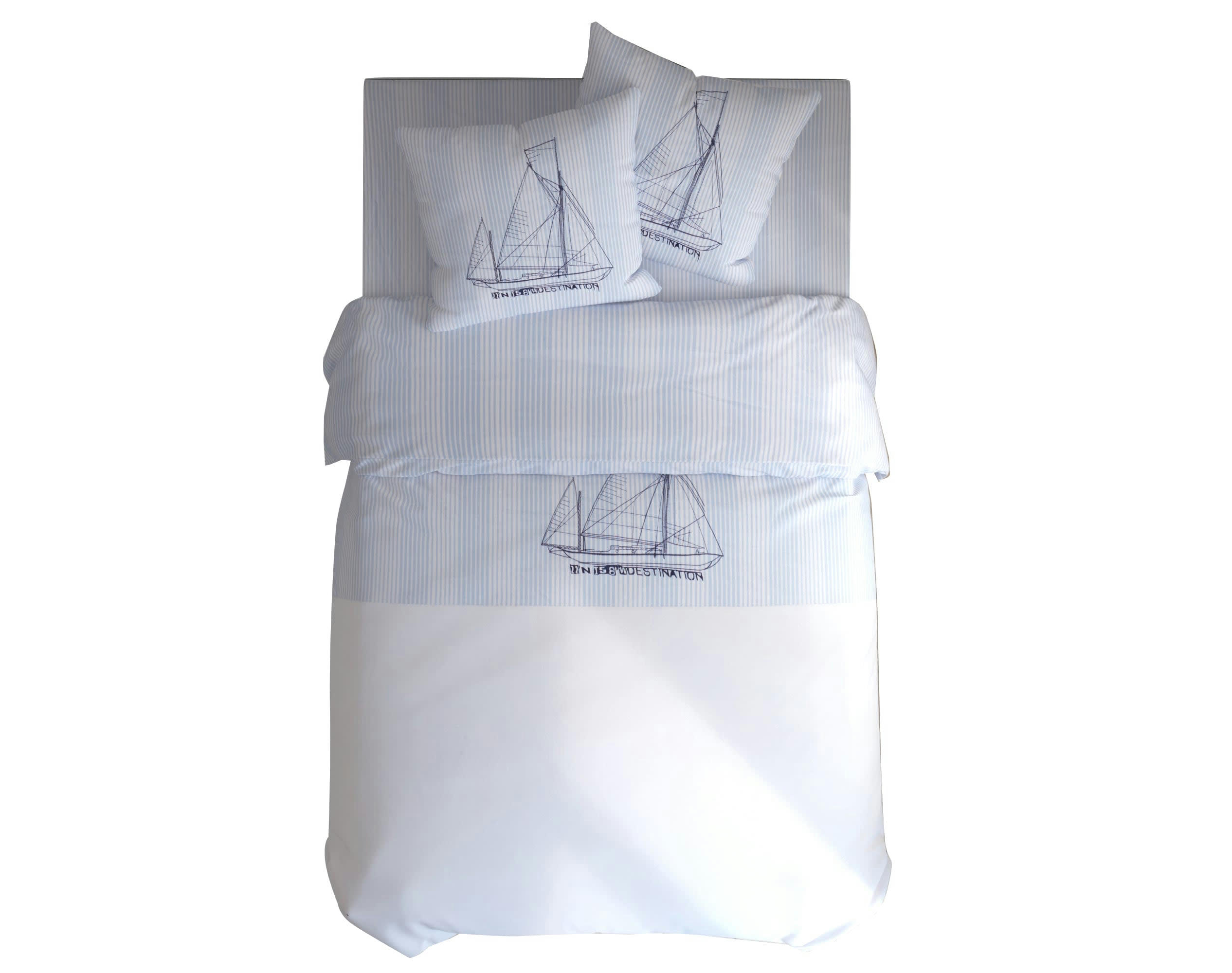 DESTINATION - Housse de couette 240x220 en coton bleu