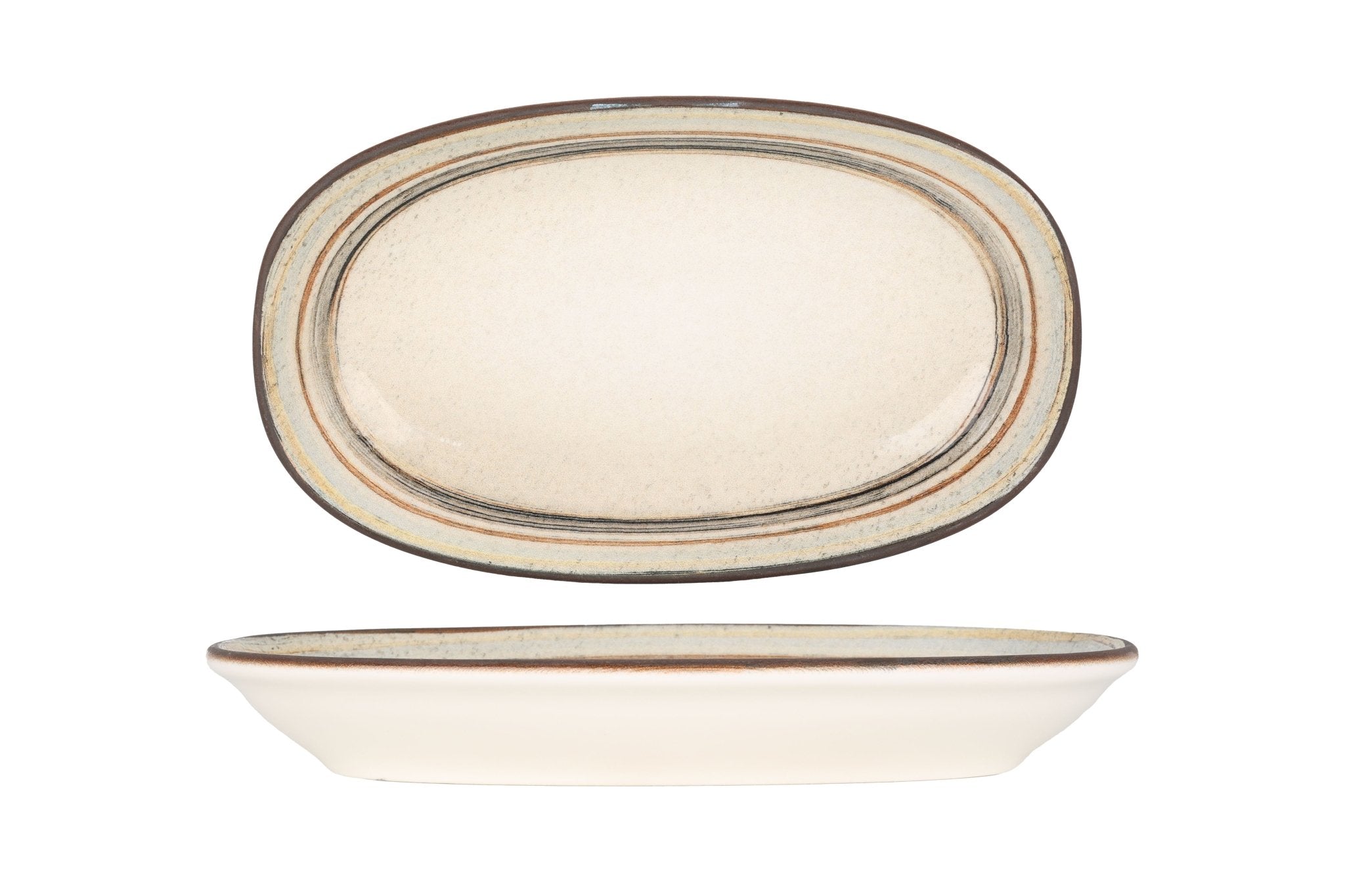Bonna Serveerschaal - Cortado - Porselein - 29x17 cm - set van 2