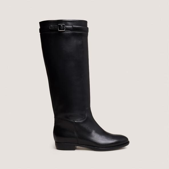 Bottes hautesen cuir noir | MELODY