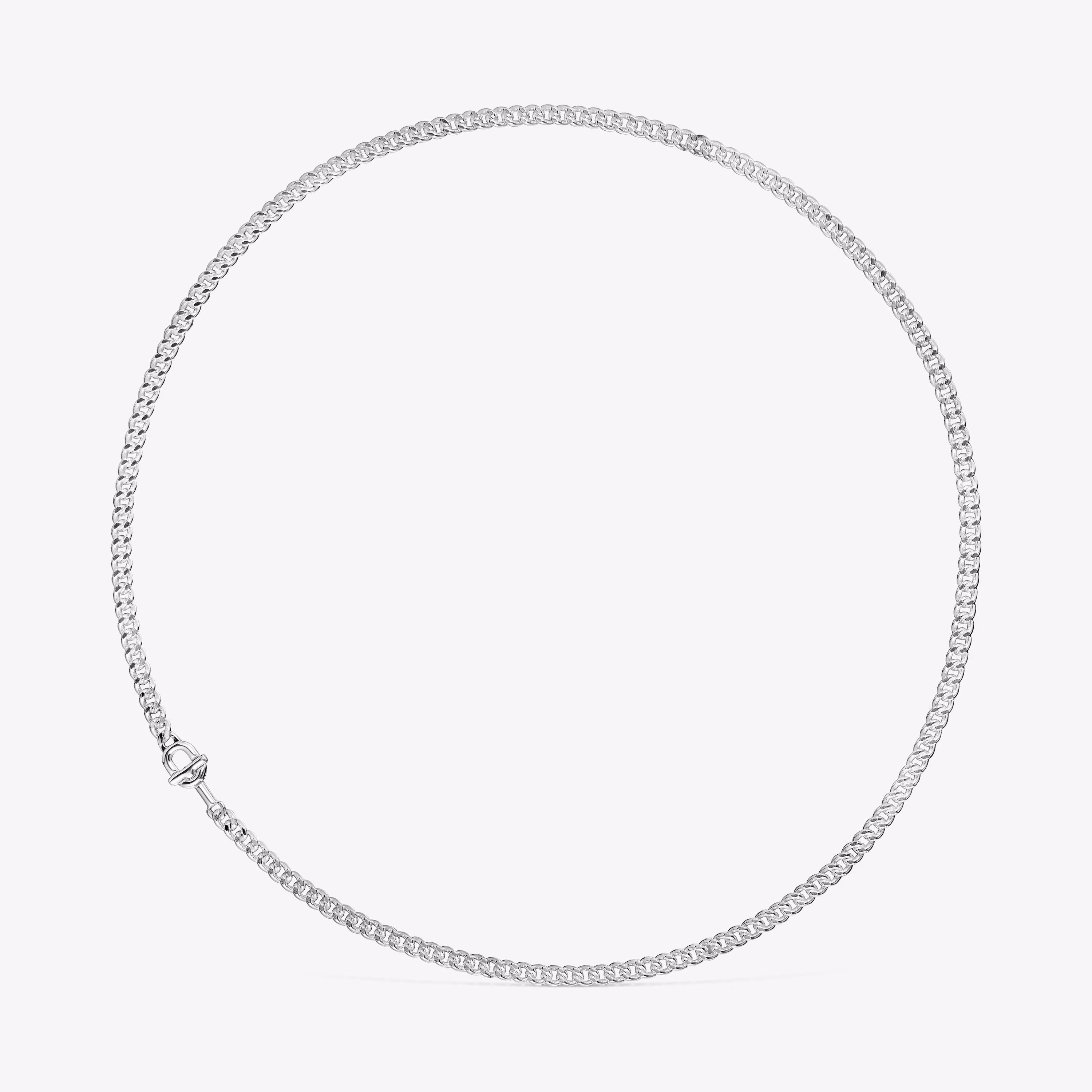 Gargantilla barbada de plata TOUS MANIFESTO 42 cm
