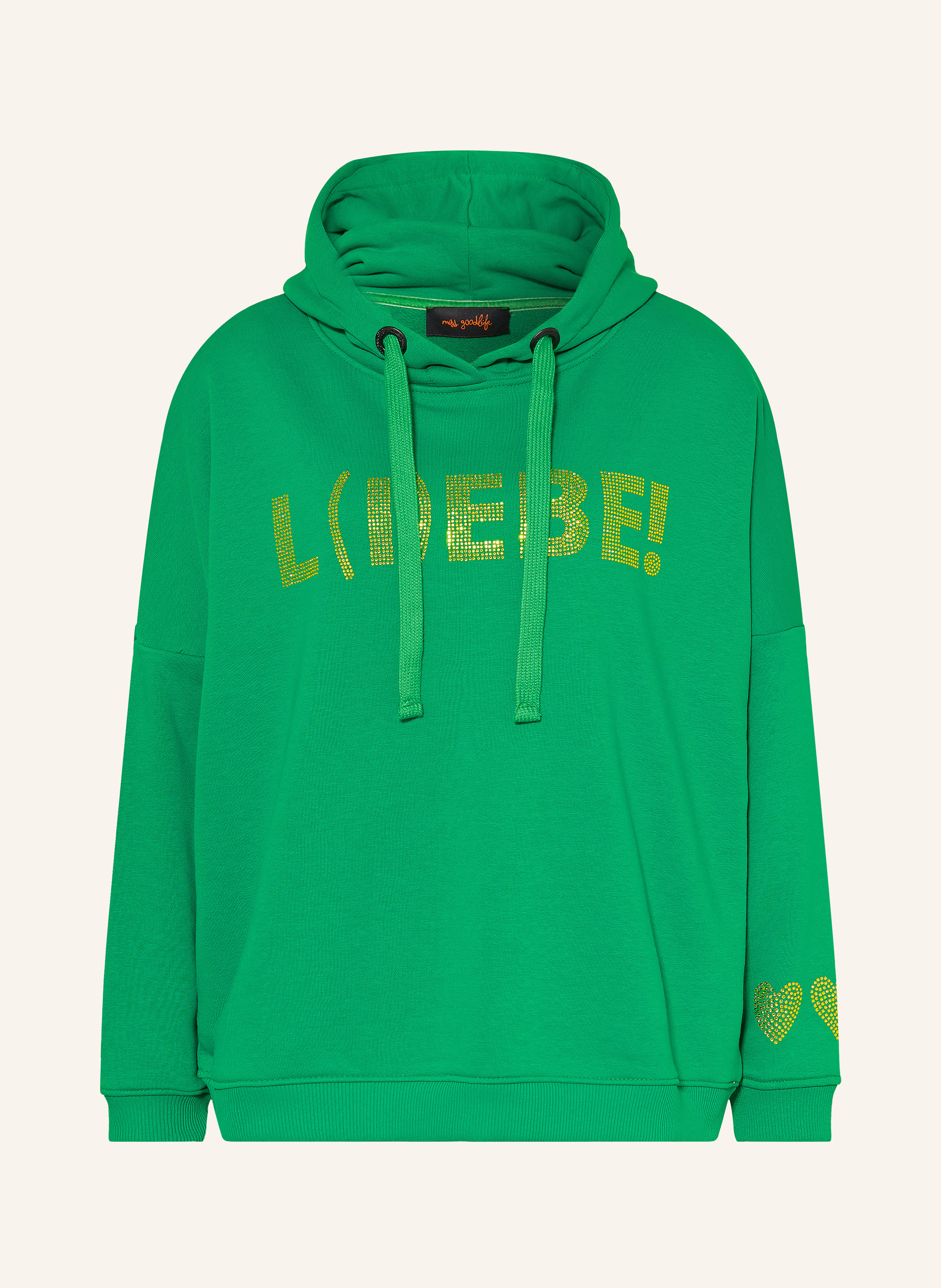 miss goodlife Hoodie mit Schmucksteinen