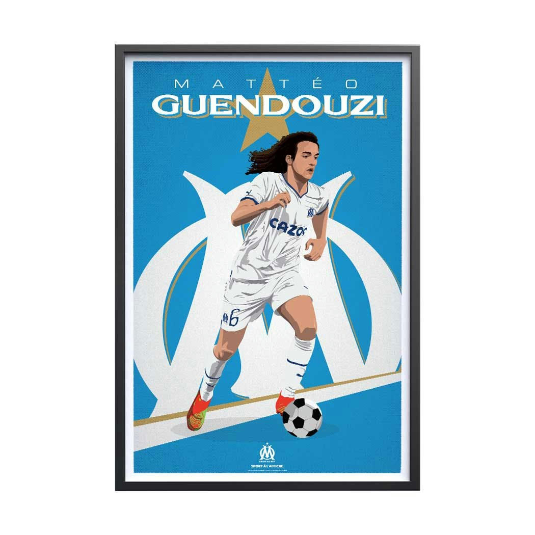 FOOT - Affiche Foot - Olympique de Marseille - Mattéo Guendouzi 30x40cm