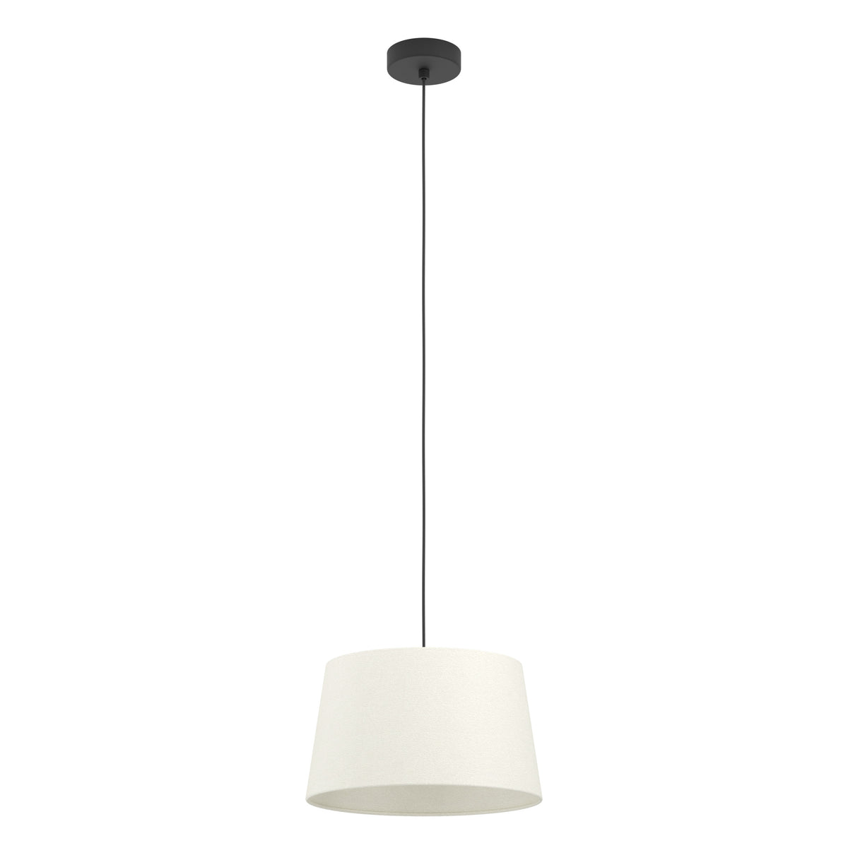 EGLO hanglamp Febres - e27 - textiel - zwart/wit