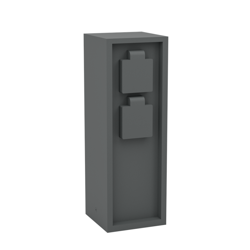 Borne de jardin Park 5 2 prises anthracite EGLO