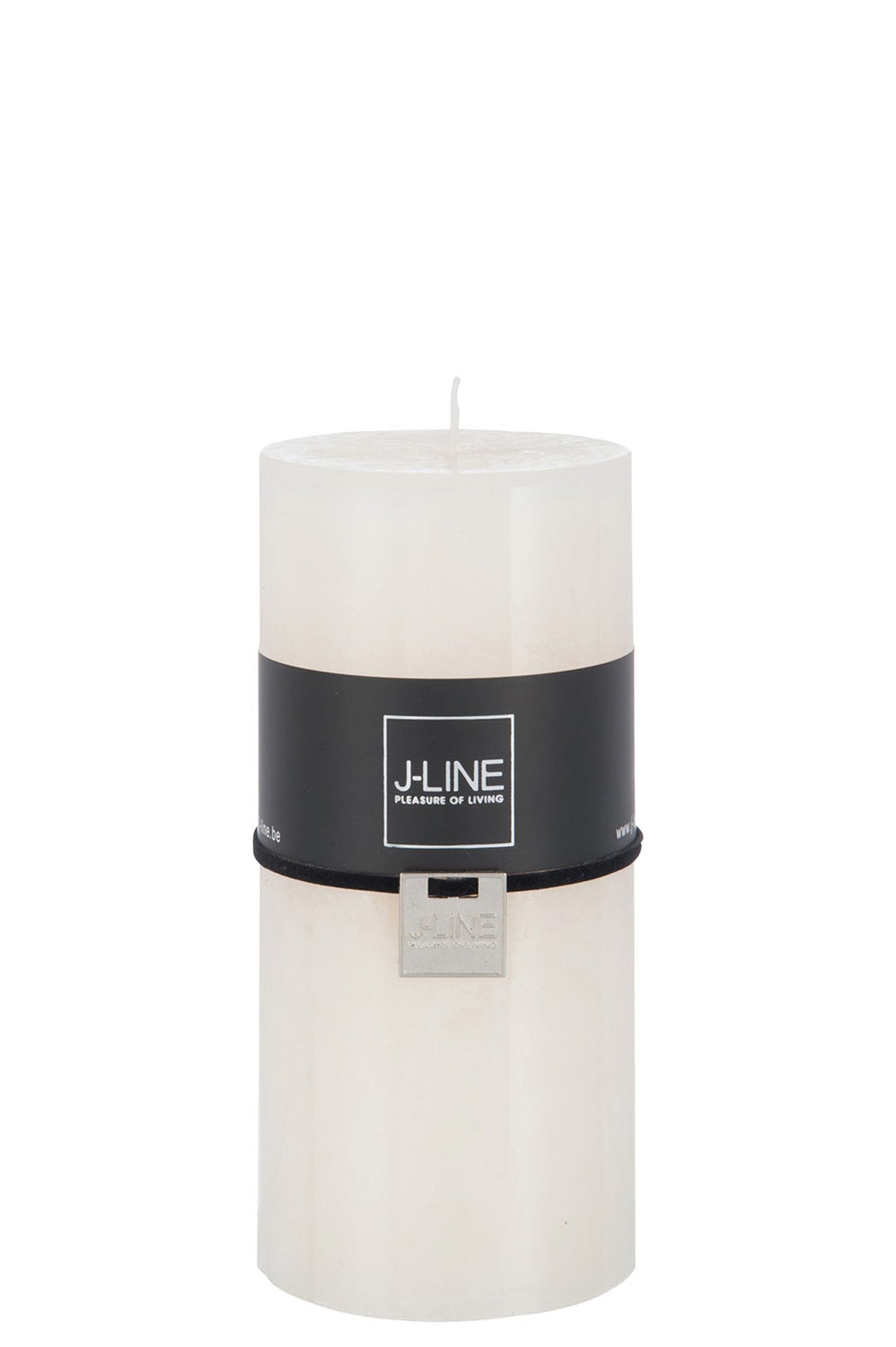 J-Line cilinderkaars - vanille - wit - large - 52U - 6 stuks