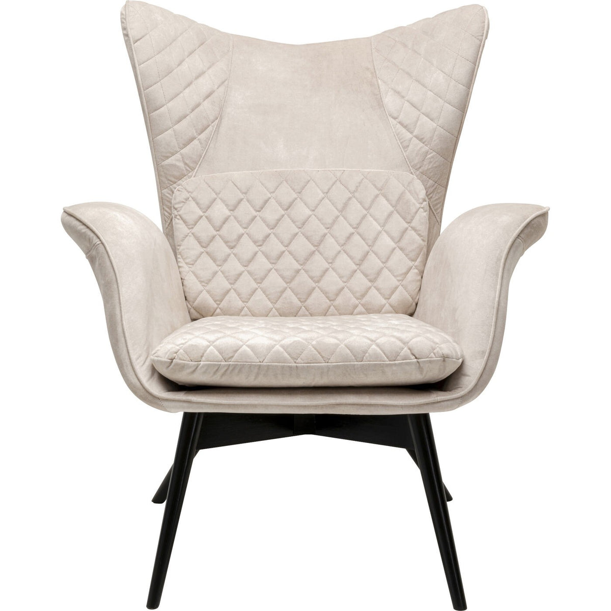 Kare Design Fauteuil Tudor fluweel creme