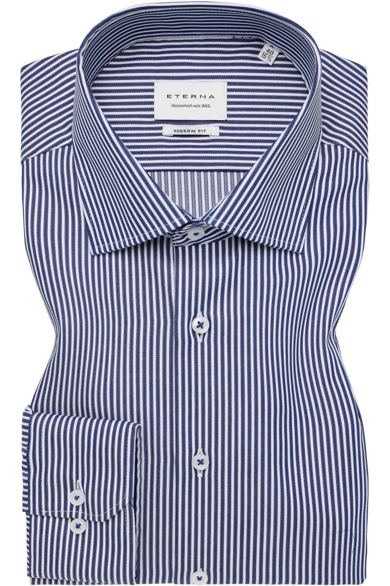 ETERNA Modern Fit Hemd marine, Gestreift