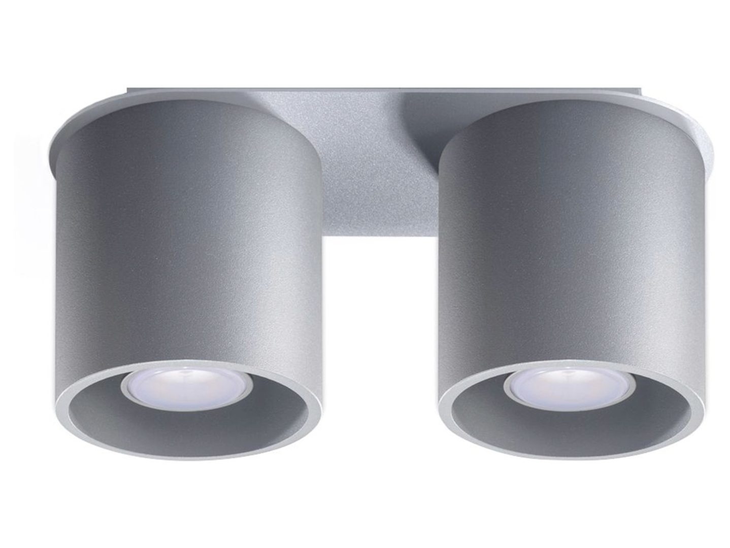 Lampa natynkowa Orbis aluminiowa szara