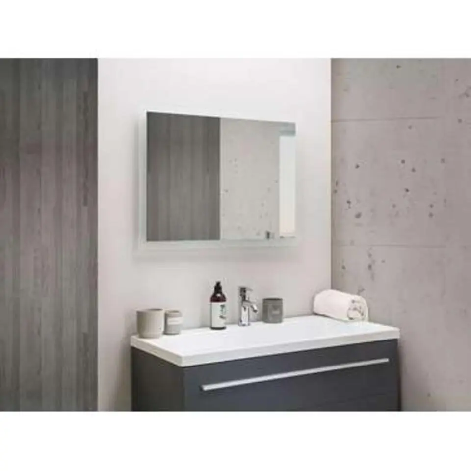 ADOUR - LED-spiegel - Zilver - Synthetisch materiaal