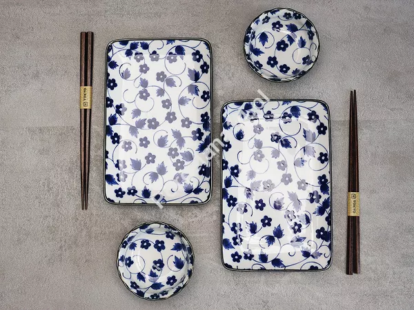 Zestaw do sushi dla 2 osób (4 el.) z pałeczkami Tokyo Design Studio - Shin Kar 22580