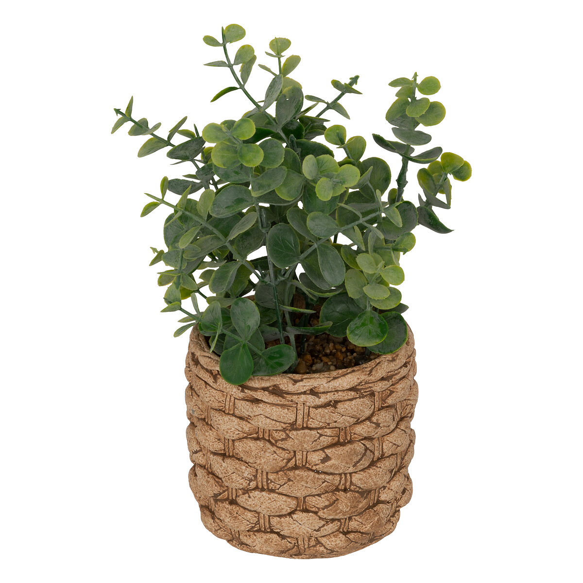 Potted artificial eucalyptus "Jaye" Multicolor, H.27 cm