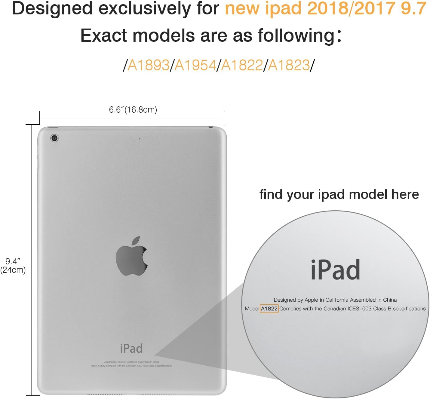 MoKo Case Fit 2018/2017 iPad 9.7 5th / 6th Generation - Slim Lightweight Smart Shell Stand Cover with Translucent Frosted Back Protector Fit Apple iPad 9.7 Inch 2018/2017, Rose Gold(Auto Wake/Sleep)