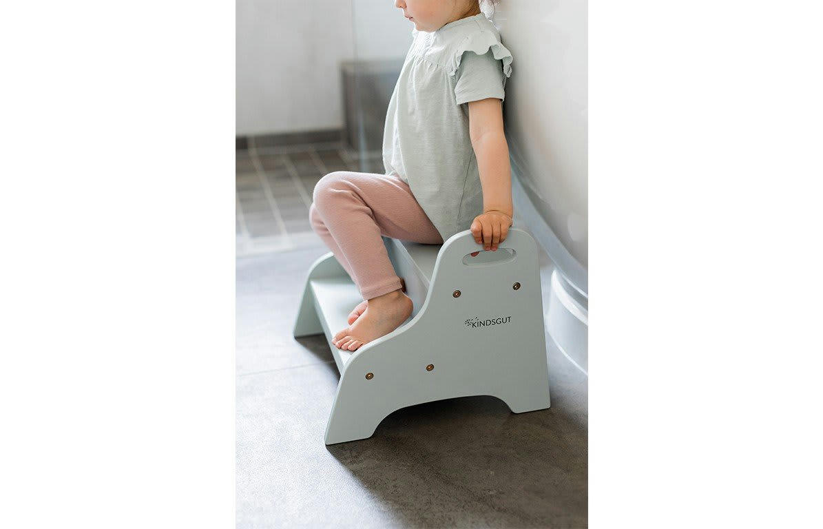 - Marchepied enfant en bois aquamarin