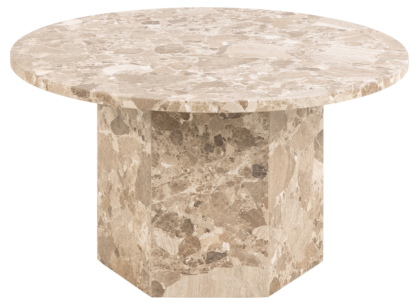Loff Design Salontafel Arezzo - ø80 cm - Beige Marmer
