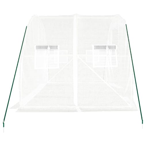 NNEVL Greenhouse with Steel Frame White 6 m&sup2; 3x2x2 m