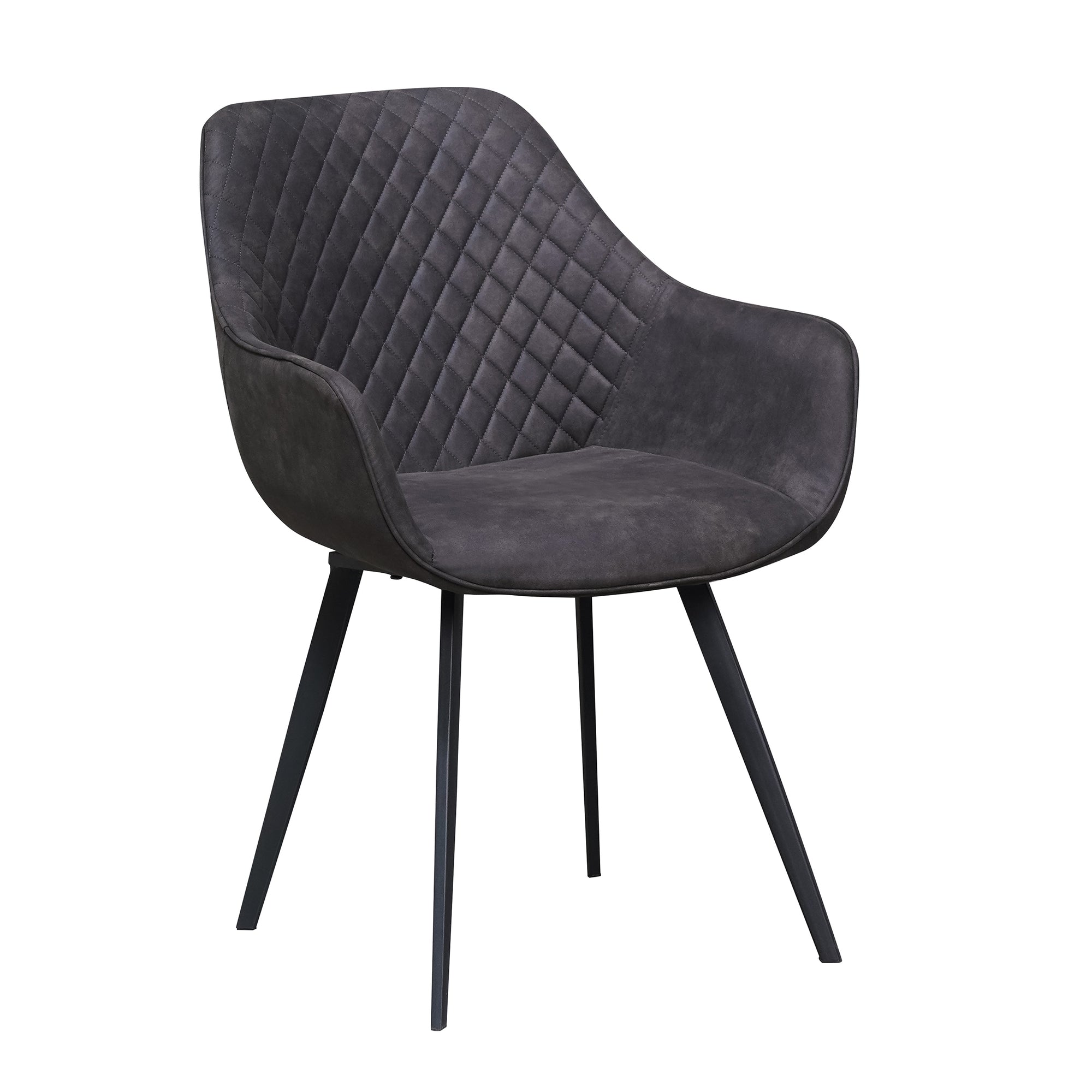 Livingfurn eetkamerstoel Luca - stof - 60x50x85 - Antraciet