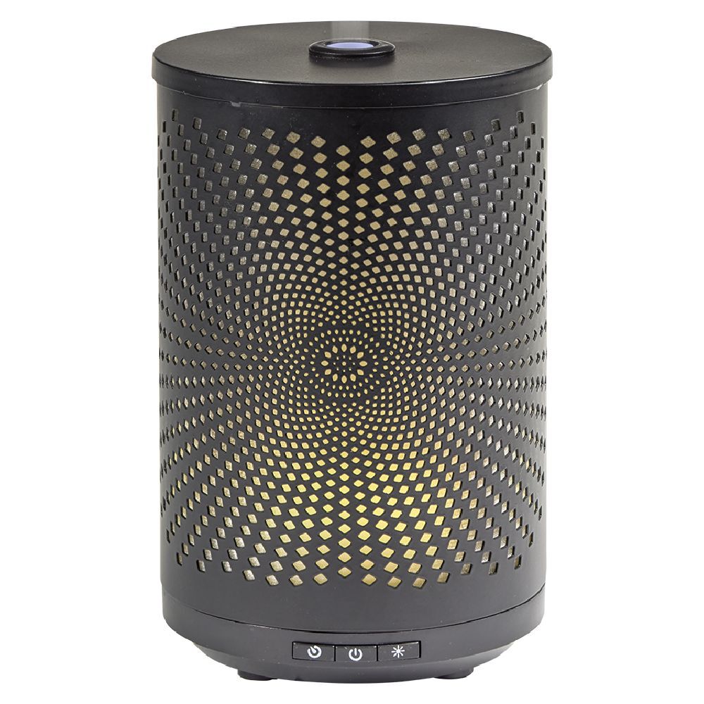 Diffuseur ultrasonique lumineux Mességué cylindrique noir 120 ml