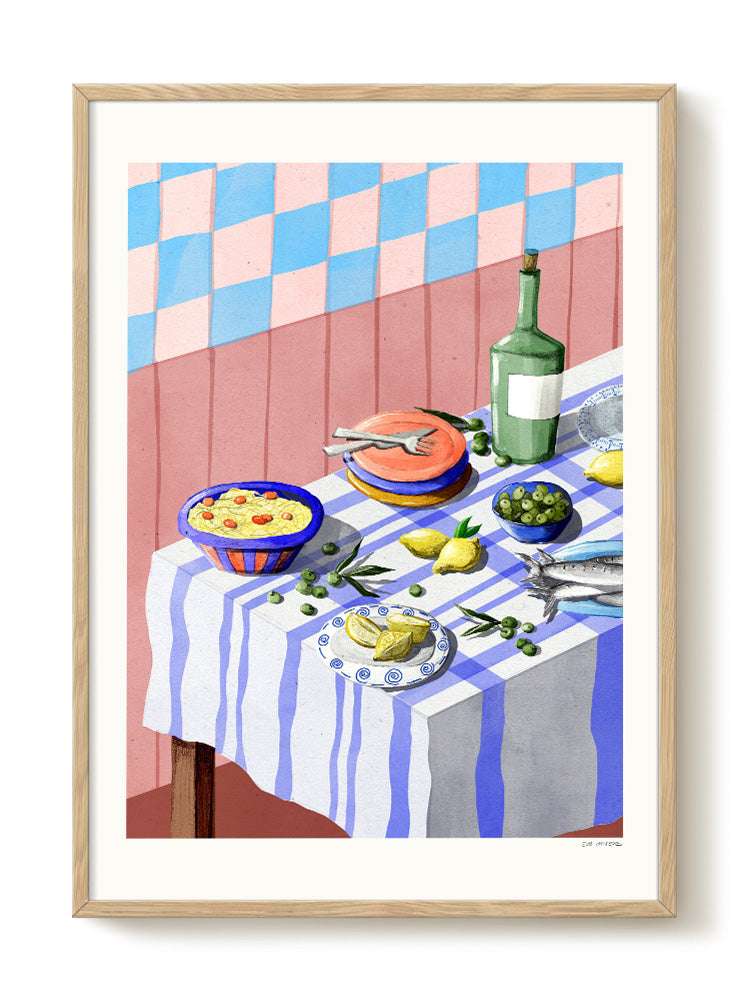 Eva Halfers - Pink Tapas - PSTR studio Kunst Poster