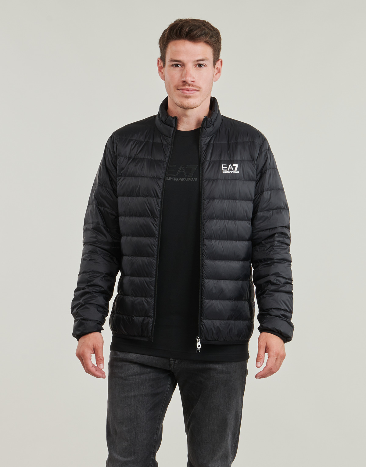 Emporio Armani EA7 - CORE IDENTITY DOWN JACKET - Black / Silver
