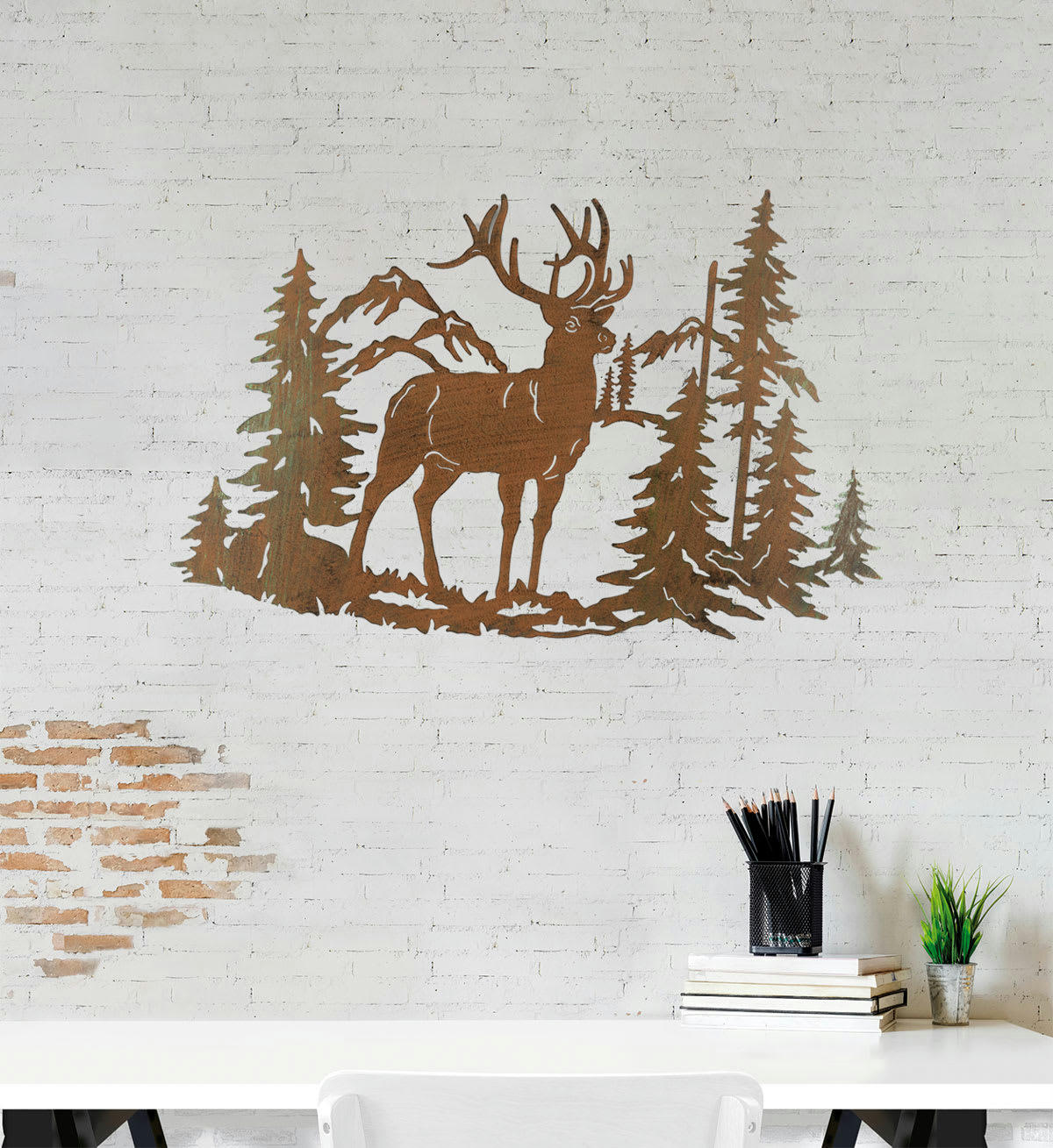 - Décoration murale en métal cerf