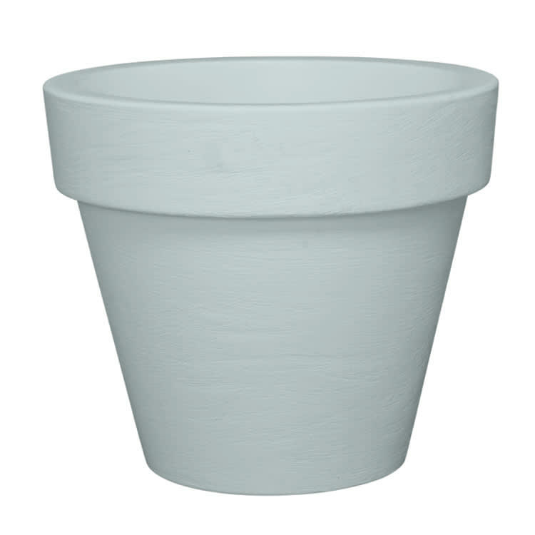 BORDATO LISCIO - Pot à fleur en résine recyclable gris tourterelle D58cm