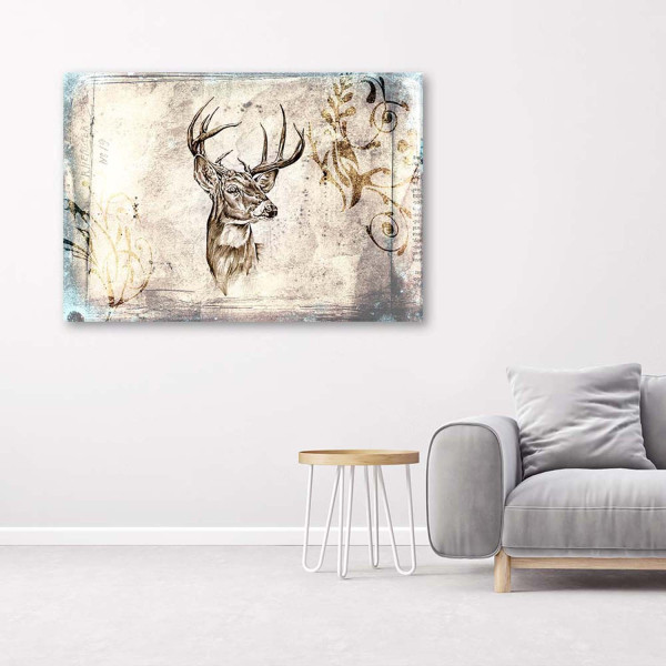 Feeby Obraz na płótnie Szkic głowy jelenia 60x40