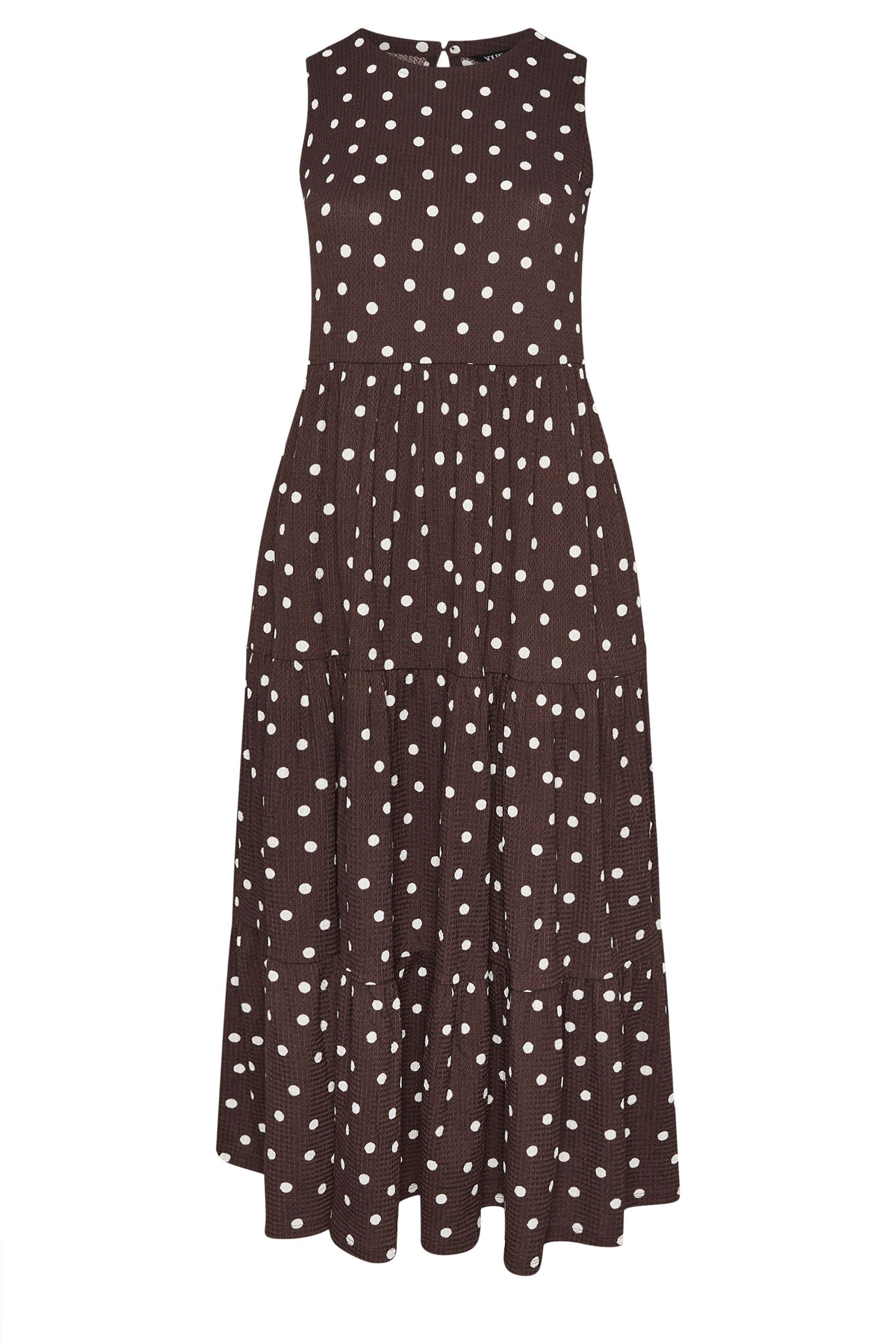 Yours Polka Dot Tiered Maxi Dress