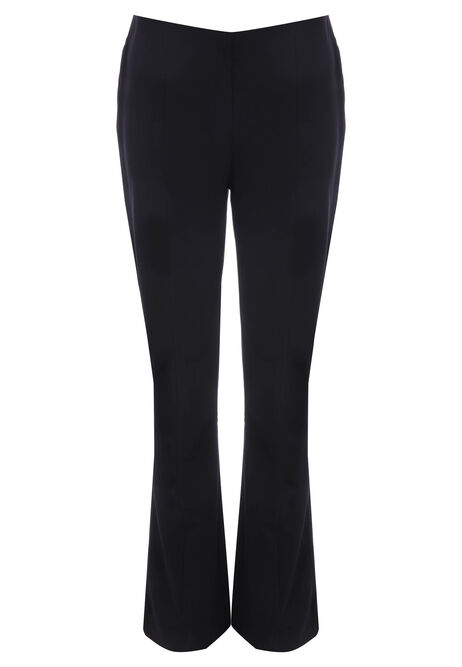 Womens Black Ponte Bootcut Trousers