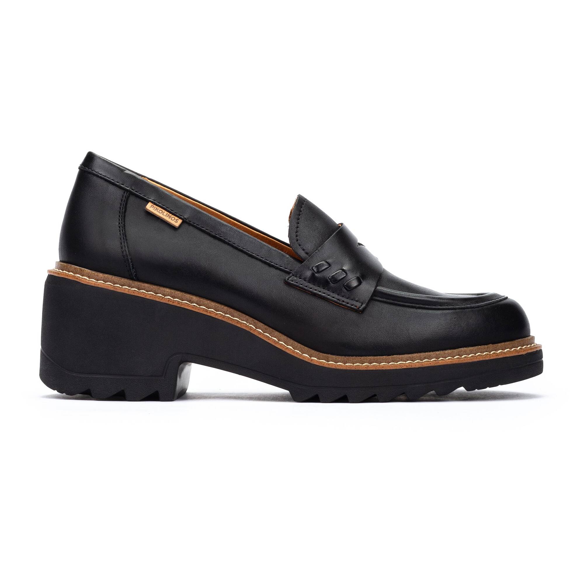 ALCARAZ - Mocasines con tacón para mujer