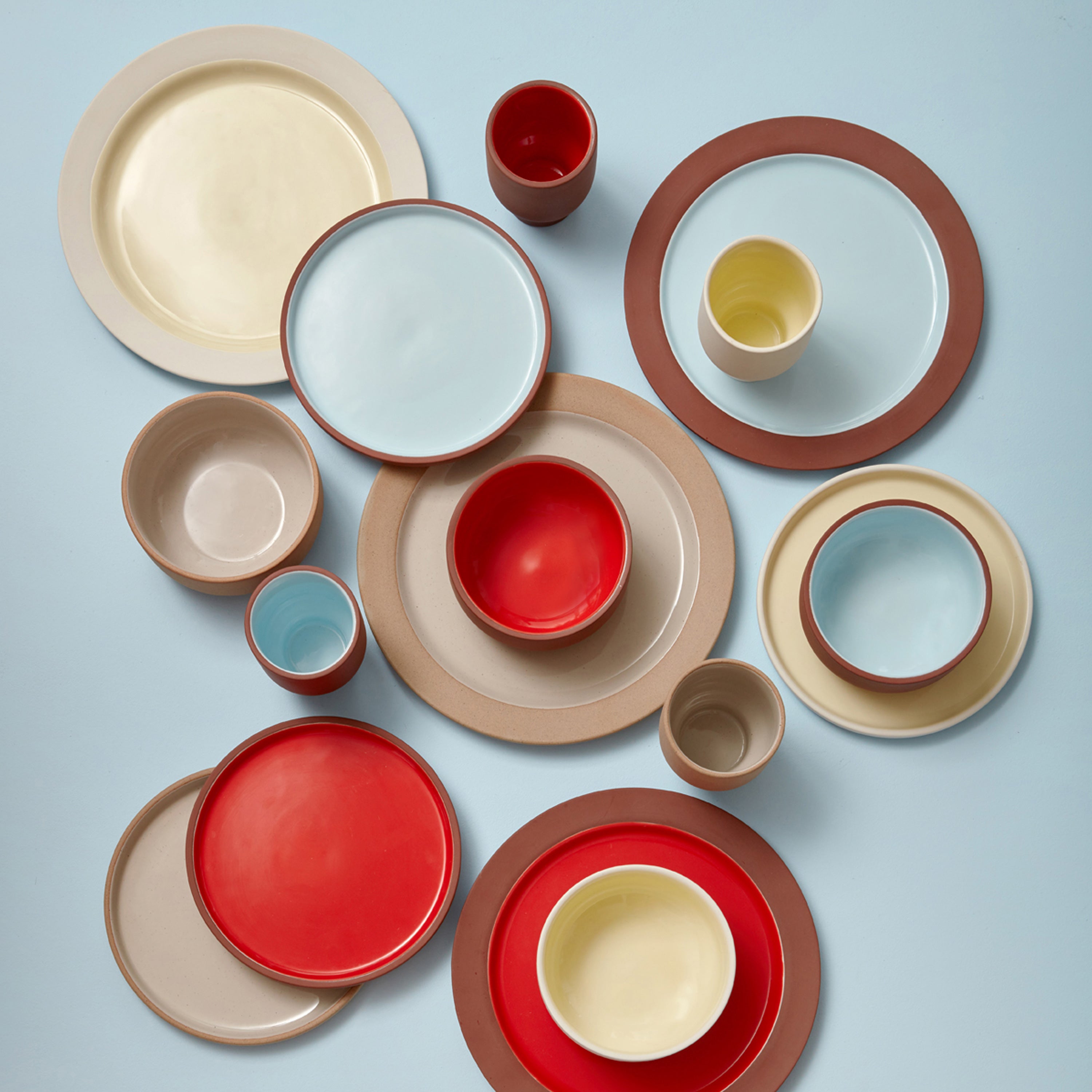 Studio About Clayware Dinerbord Ø 25 cm - Set van 2 - Sand