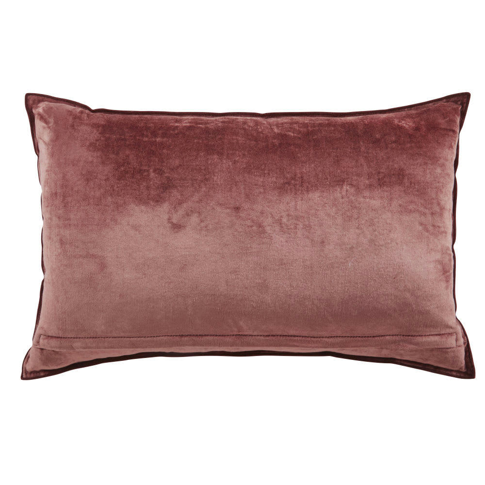 BOLZA - Coussin en velours vieux rose 60x40