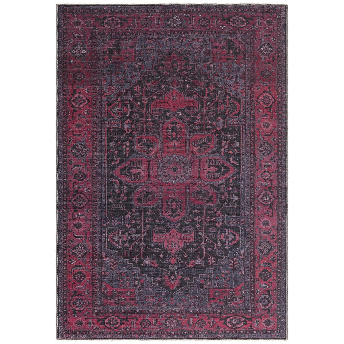 ALYA - Tapis de salon en polypropylène rouge 200x290 cm