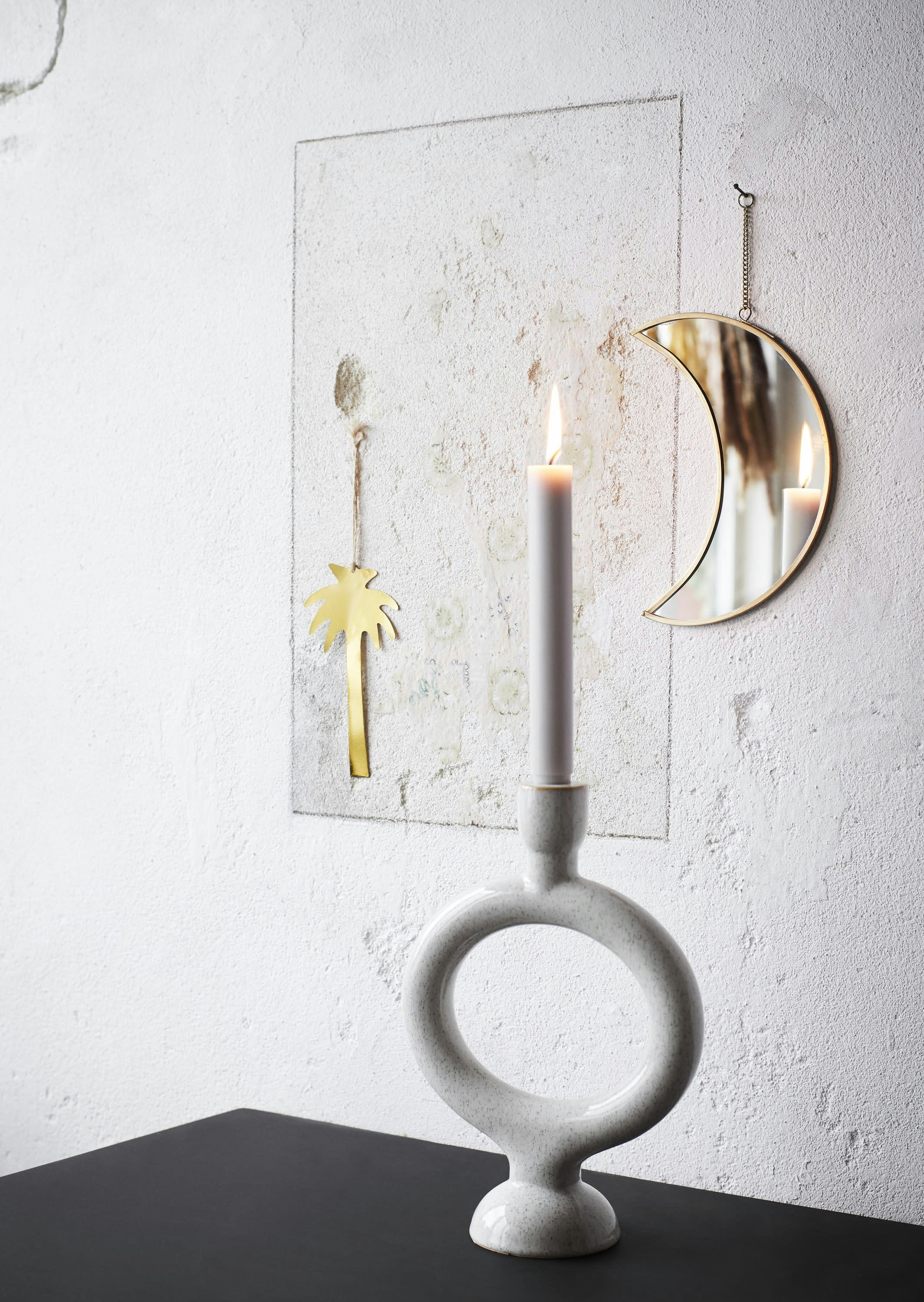 CERCA - Bougeoir en grès blanc