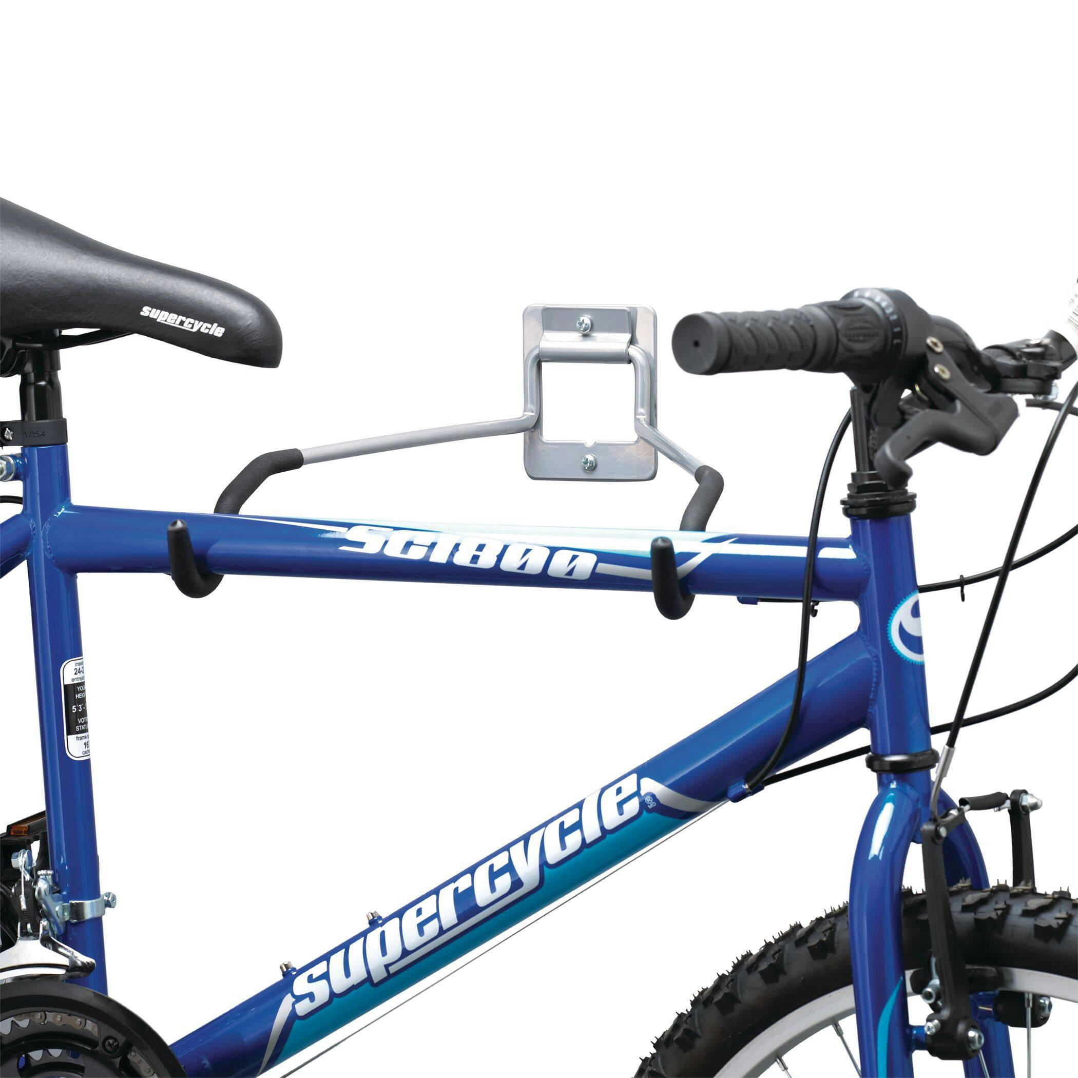 Mastercraft Wall Mount Foldable Horizontal Bike Hook / Bike Hanger, Up to 23-kgs