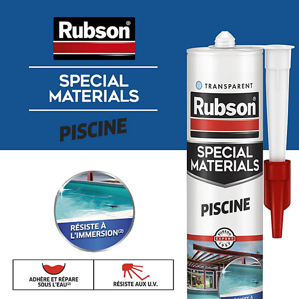 Mastic Rubson Special Materials Piscine transparent cartouche 280ml