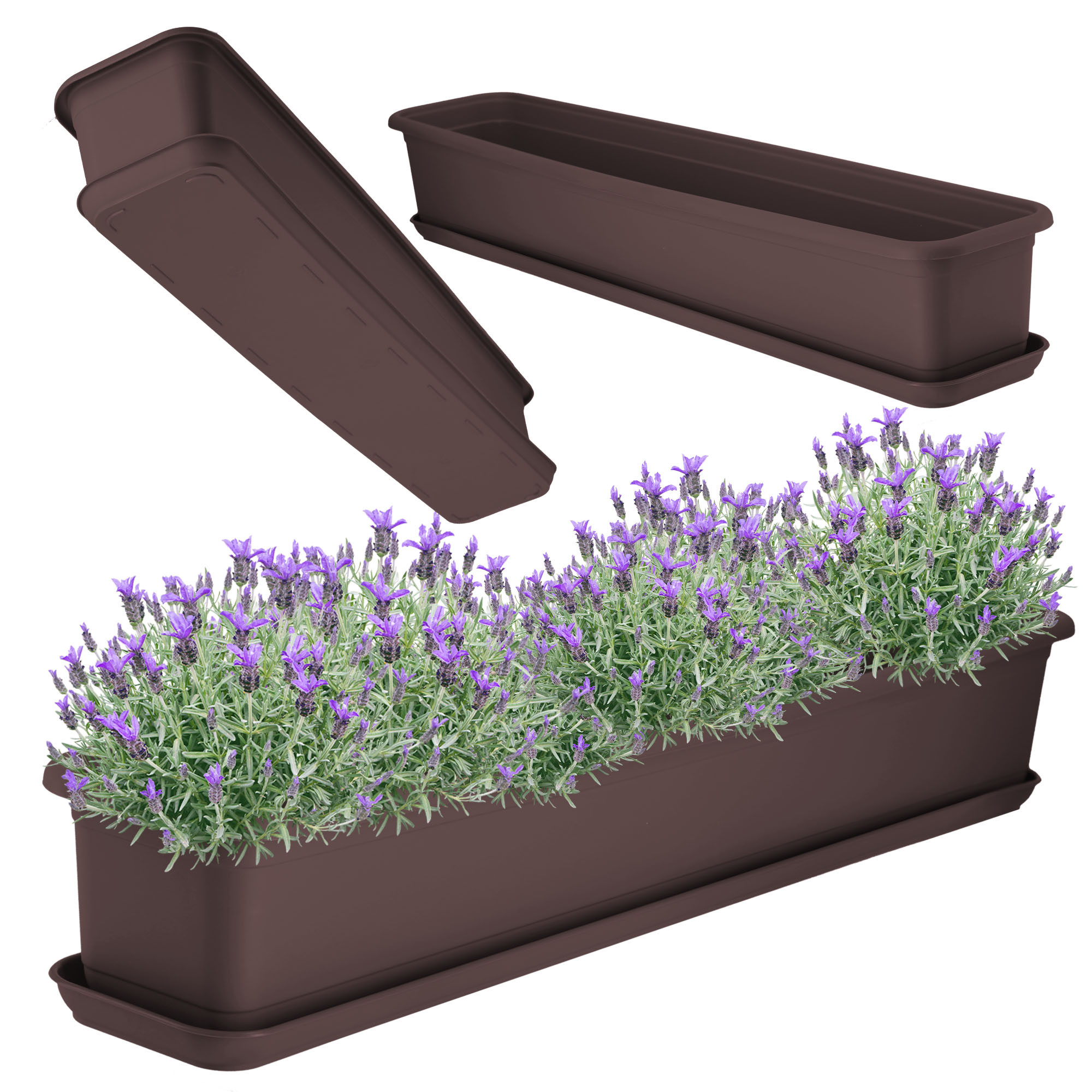KADAX Skrzynka Balkonowa Doniczka 80cm   Podstawka