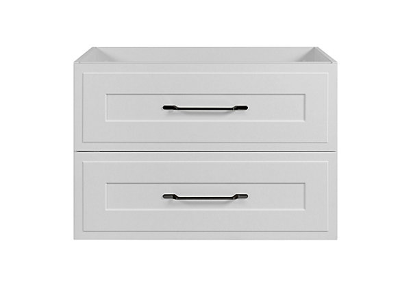 Meuble sous lavabo de style classique, blanc, 80 x 57 x 46 cm