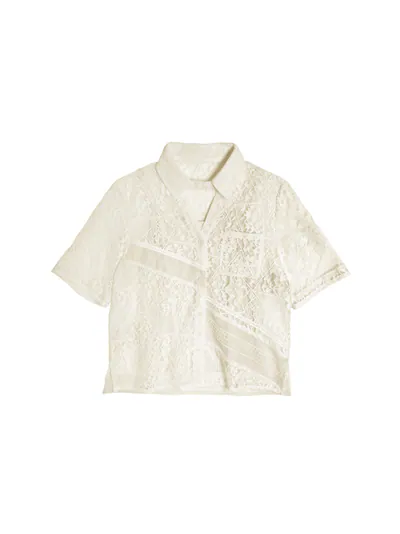 2 In 1 Mesh Patchwork Detail Shirt - 26SDT112U