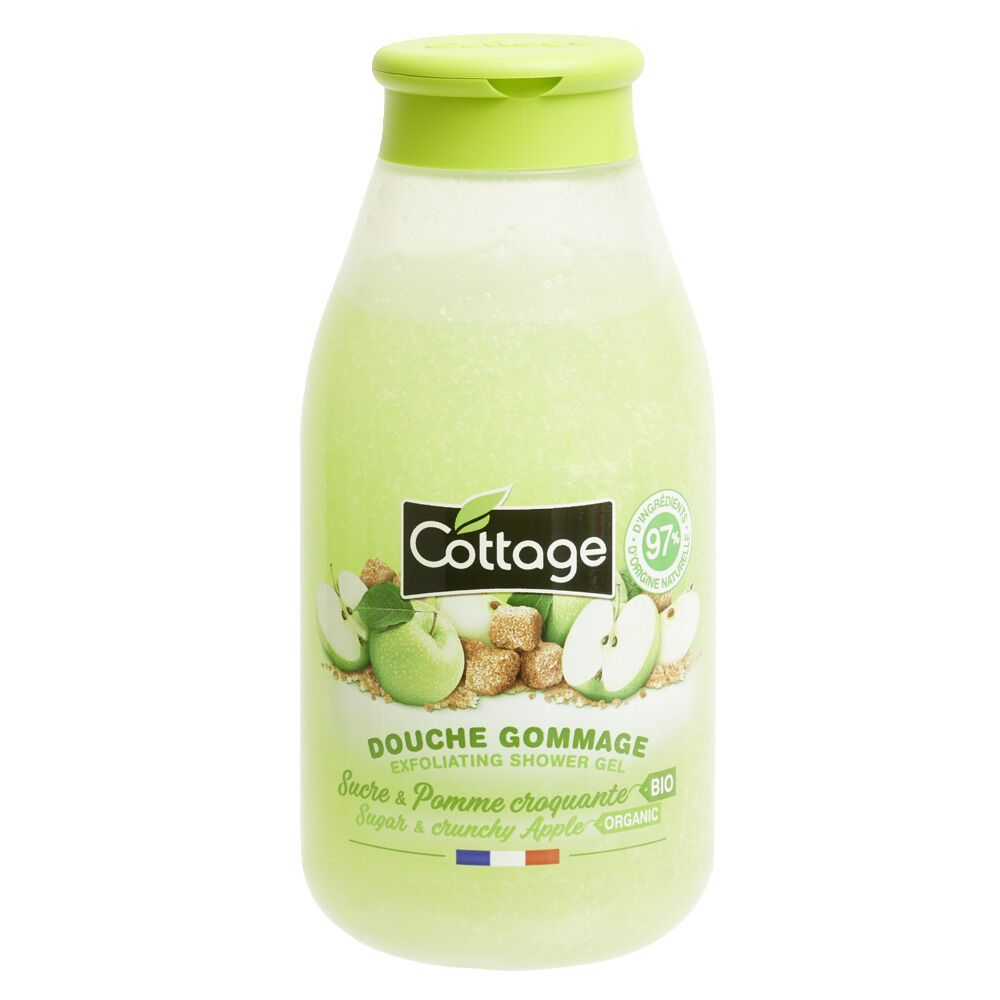 Gel douche gommage Cottage sucre et pomme croquante bio 270ml