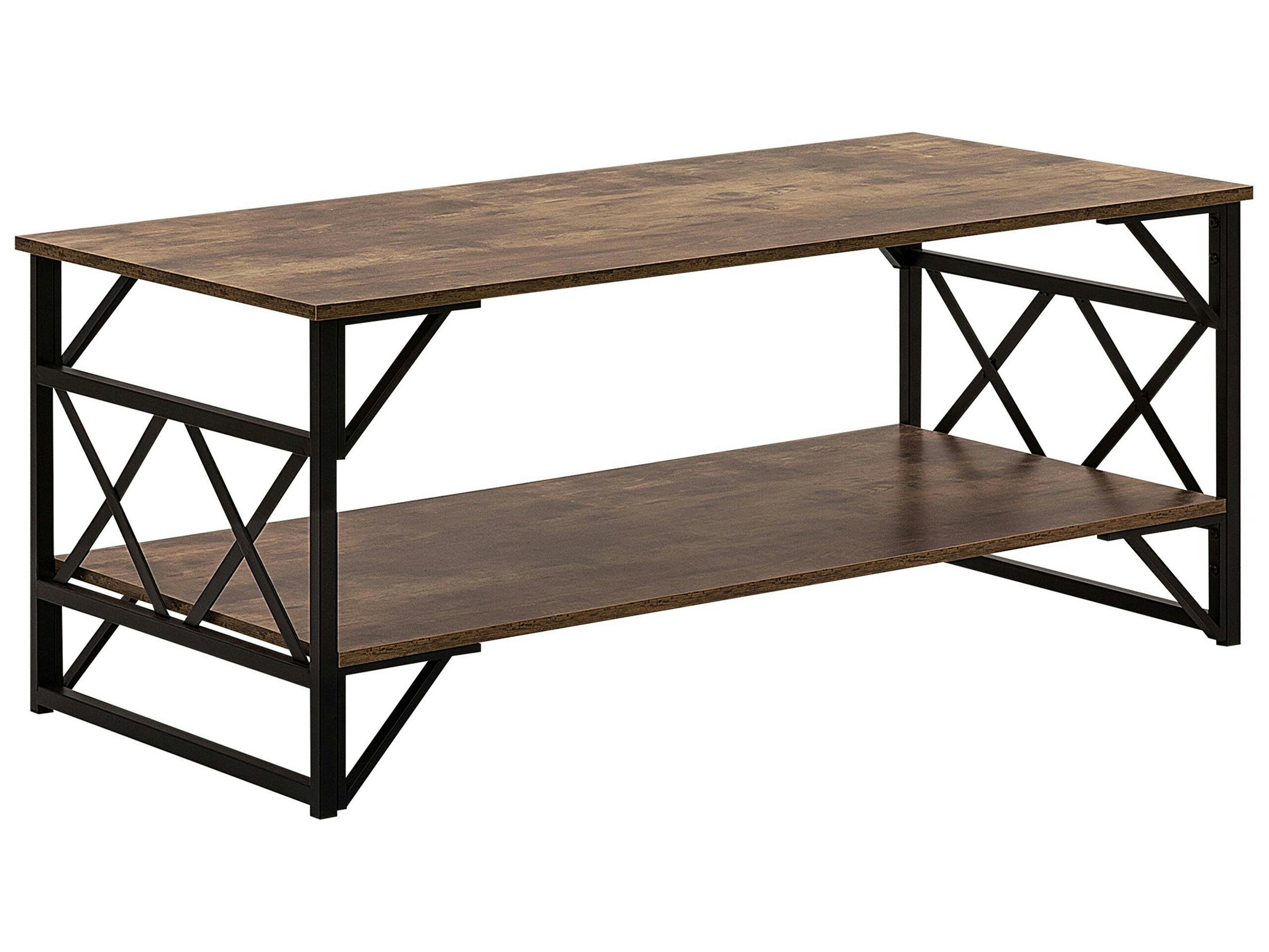 BOLTON - Table basse imitation bois foncé