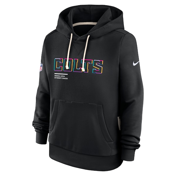Indianapolis Colts Nike Women's 2025 NFL Crucial Catch Sideline Standard Issue Dri-FIT Hoodie - Black