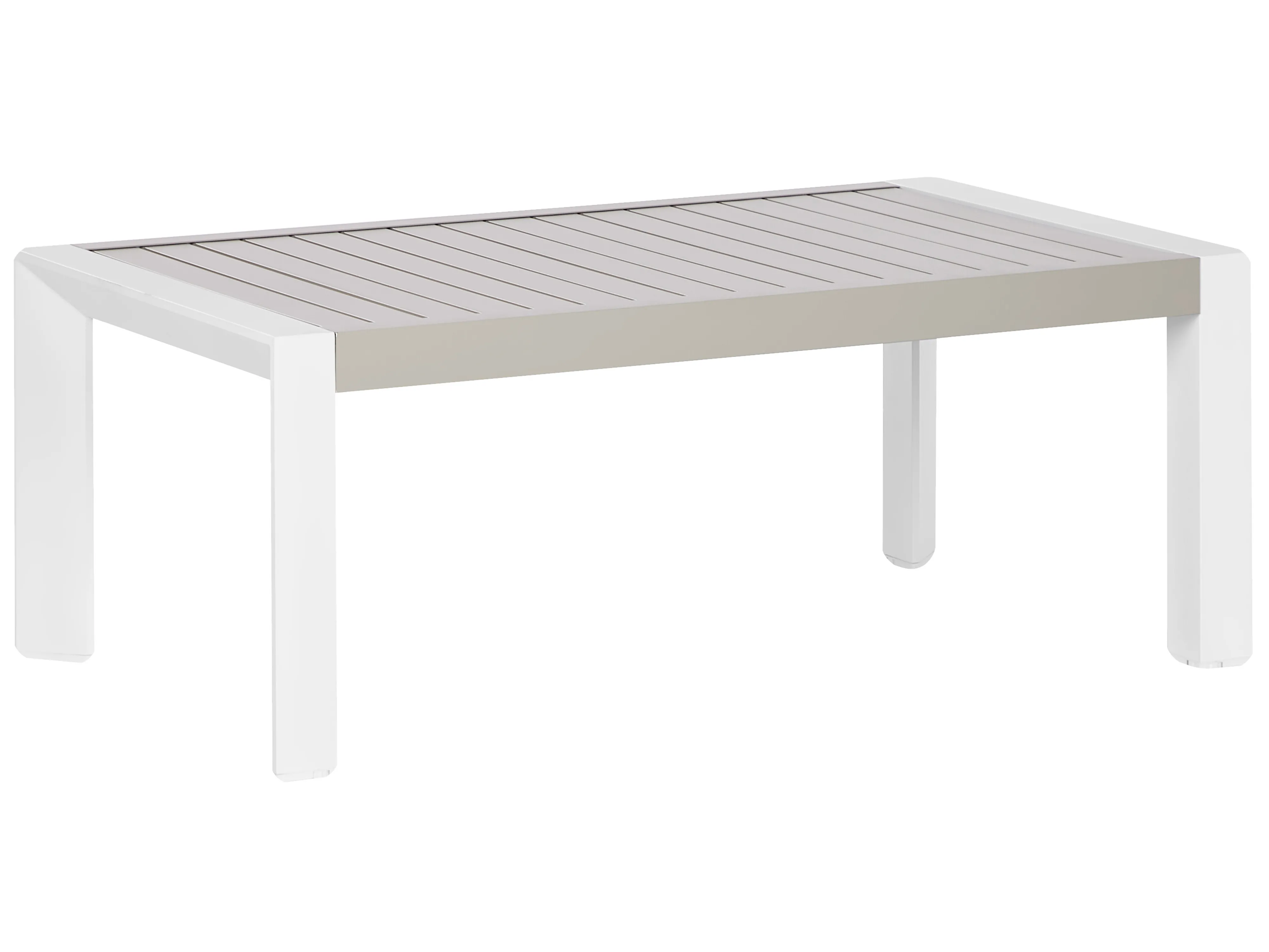 Garden Dining Table CASTELLA 120 cm 70 cm Metal Taupe