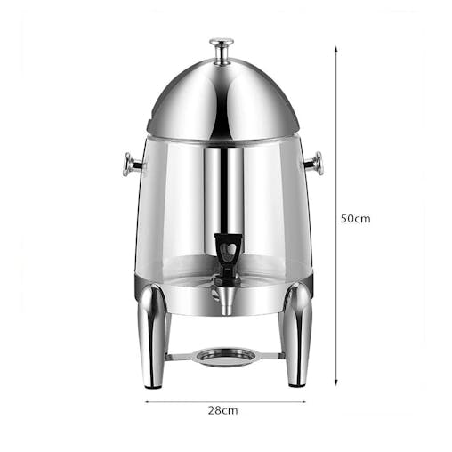 SOGA Stainless Steel 12L Beverage Dispenser Hot and Cold Juice Water Tea Chafer Urn Buffet Drink Container Jug