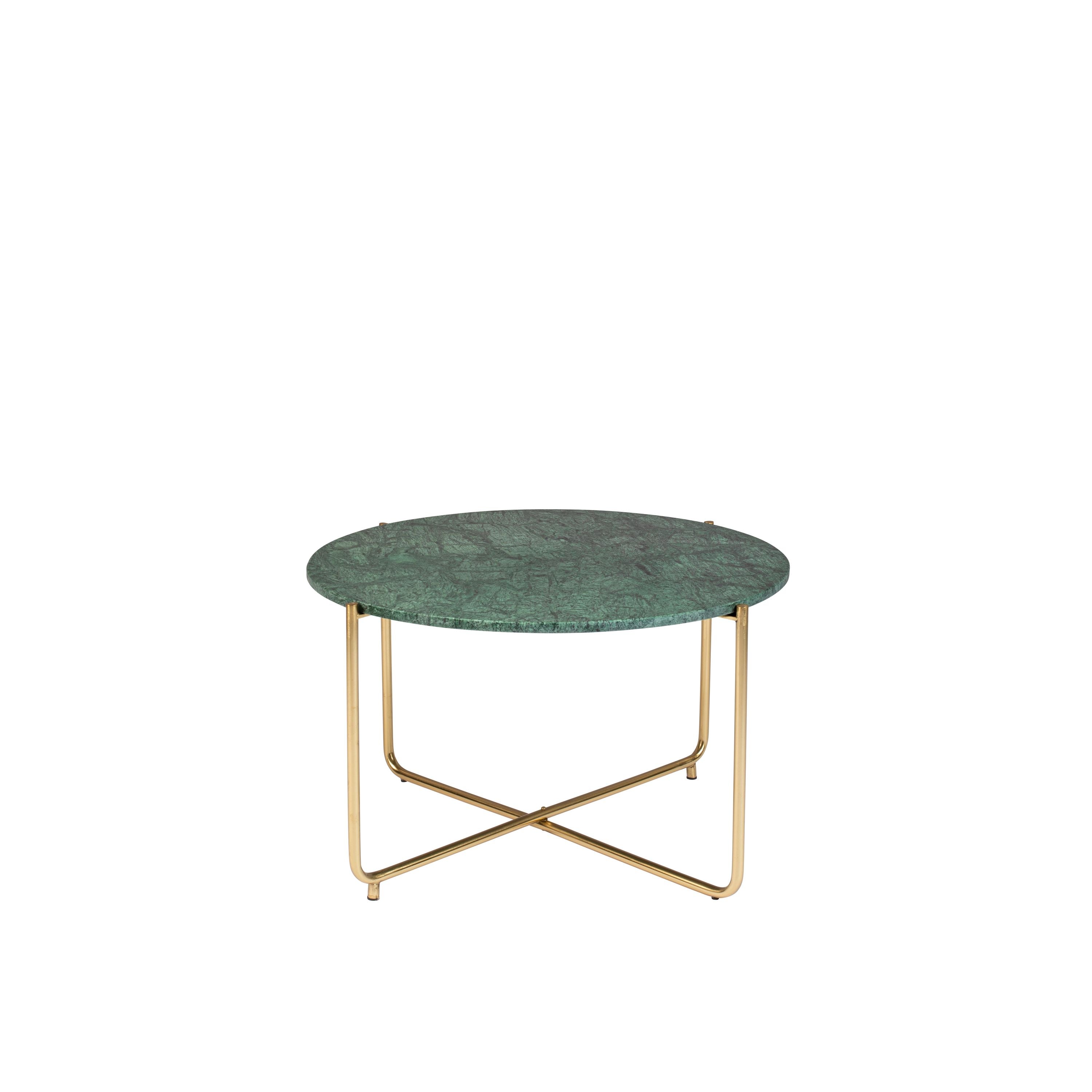 Housecraft Living Timpa Salontafel Rond 70 cm Marmer Groen/ Goud
