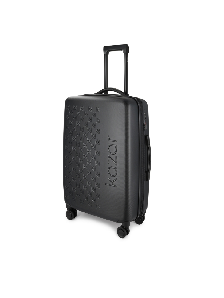 Black medium suitcase in elegant style