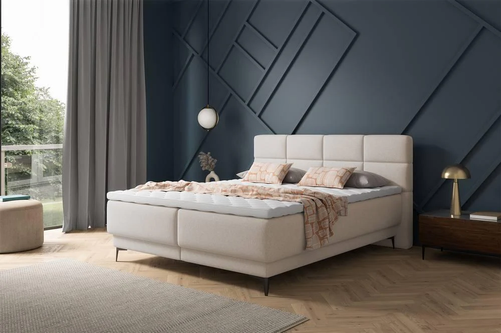Boxspring Reyuno velvet met opbergruimte 140 x 200 cm