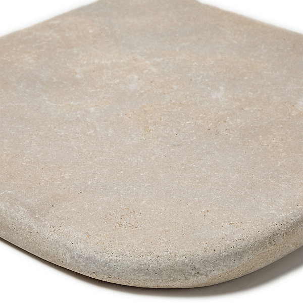 Margelle angle sortant Pierre de l'Atlas Beige 33x33x3 cm Bord 1/2 Rond (à l'unité) - RO'MA NATURE