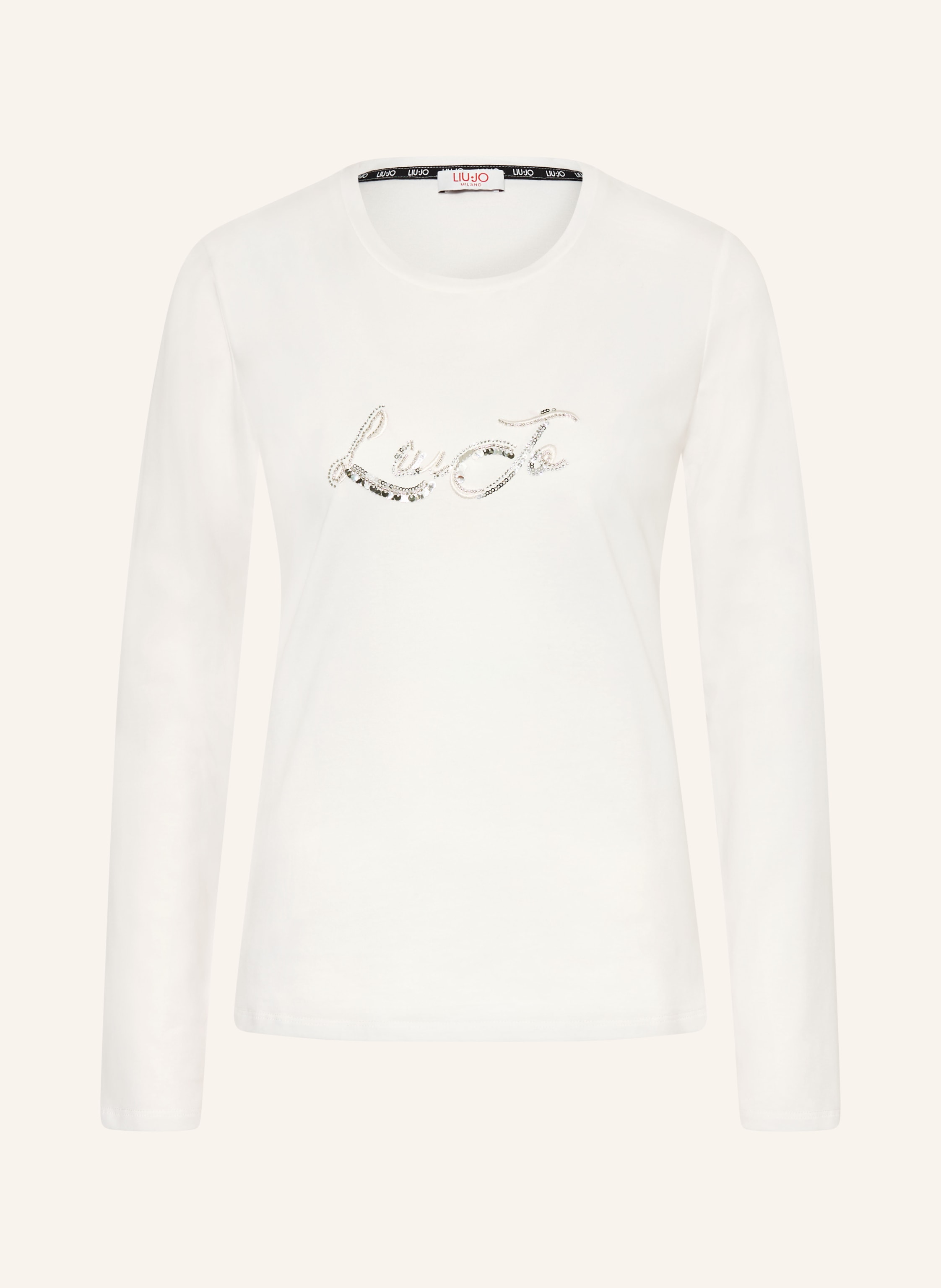 LIU JO Longsleeve mit Schmucksteinen