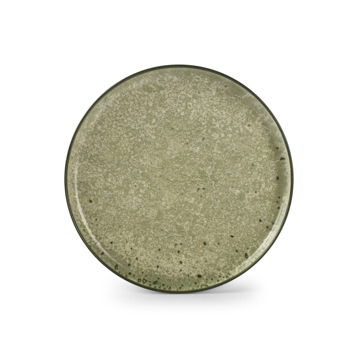 Ona - Plat bord 27cm groen Gravel - Set van 6
